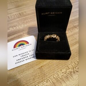 Kurt Geiger NWT/NIB Infinity Ring W/Raven Head Size 8